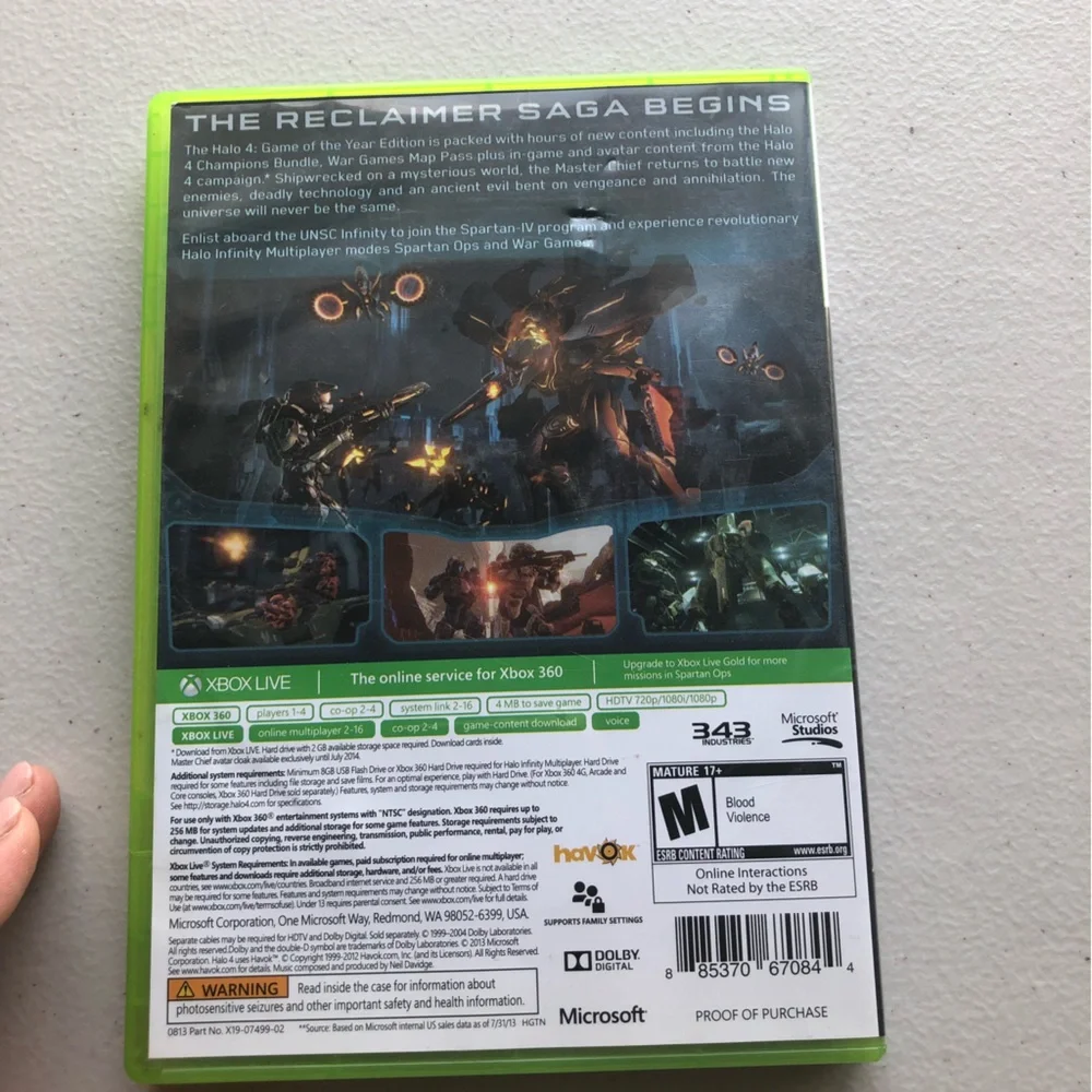 Halo 4 Microsoft Xbox 360, 2012, 2-Disc Set Rated M